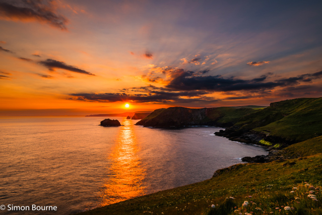 Simon Bourne, photography, photographer, Tintagel, Cornwall, portfolio, image, landscape, sunrise, dawn, reflections, summer, sea, cliffs, Gullastem, Willapark, cove