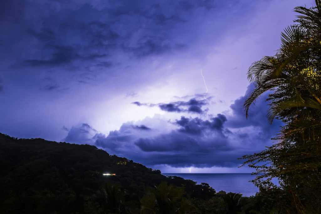 Lightning over the Pacific Ocean at Punta Islita, Guanacaste, Costa Rica
